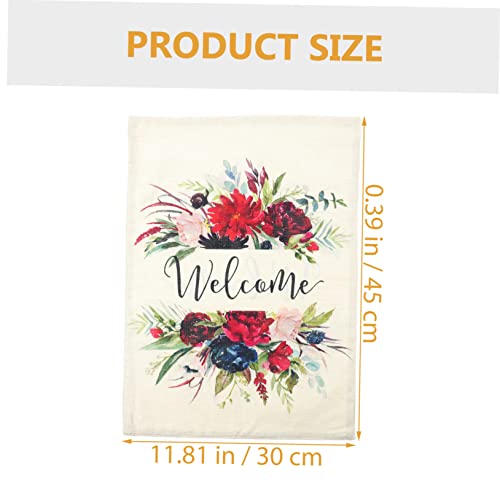 Drapeaux de jardin fleur rose BESTonZON en polyester pour extérieur - 3