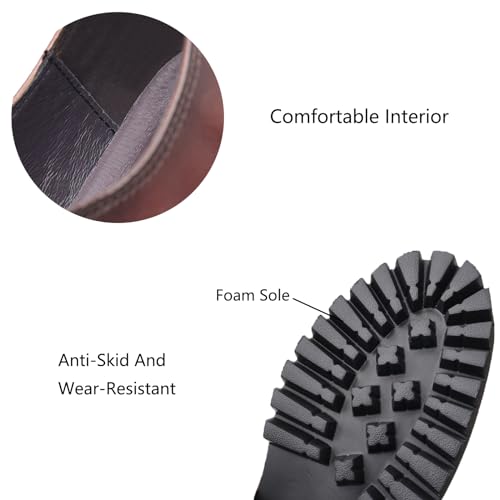 Men's Patent Leather Platform Oxford Shoes Classic Lace-up Lug Sole Business Dress Shoes Casual Block Heel Soft Bottom Comfortable Formal Oxfords3