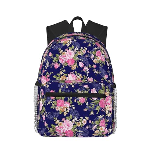 Sac à dos d'école basique et sac de voyage imperméable bleu marine