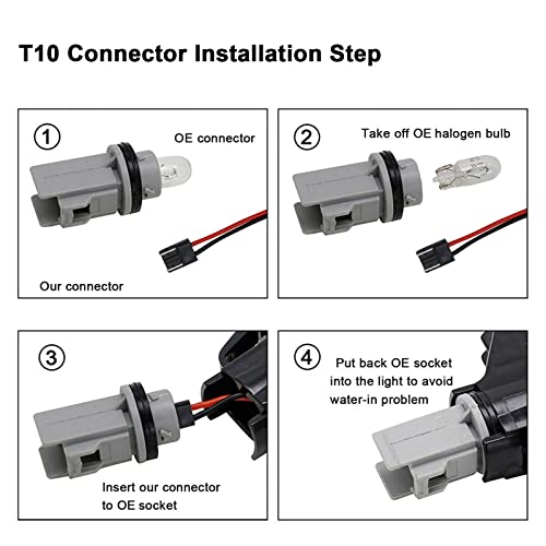 Shinefit Led Front Rear Side Marker Light Assembly Compatible With F0Rd F Series Truck 1973-1979/ Bronco 1978-1979/ Econoline 1975-1991 #TOP6