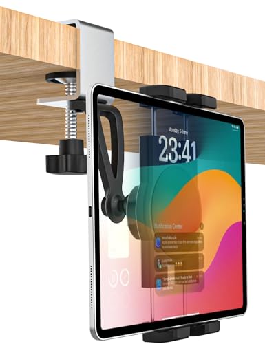 Support tablette cuisine anti-chute avec pince métallique pour écran et Switch