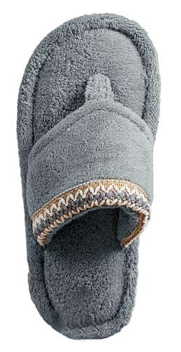 Women Flip Flop House Slipper Indoor House Shoe Soft Memory Foam Terry Thong Slippers Non-Slip Sole Barefoot Outdoor