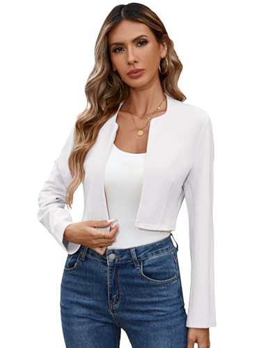 KOJOOIN Damen Bolero Kurze Strickjacke Elegant Langarm Festlich...