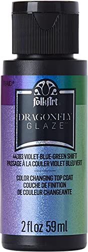 Image of FolkArt Multi-Surface Dragonfly Glaze Multi-Surface Paint (2 oz), 44383, Violet-Blue-Green