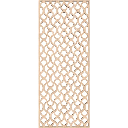 Image of Resort Decorative Pierced Fretwork Wood Wall Panels, 9 3 /8 inchW x 24 3 /8 inchH x 3 /8 inchT, Red Oak