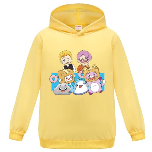 OAIXIUR Boys Foxy and Boxy Hoodie Kids Casual Sweatshirts Teens Cotton Jumper (Yellow0,5-6 Years,5 Years,6 Years)