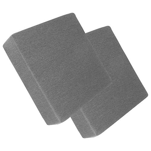 Preisvergleich Produktbild Orthopädisches Sitzkissen - 2er Set, Sitzauflage, Sitzerhöhung, Stuhlkissen / Druckentlastung für Bandscheiben, Rücken und Steißbein / Größe: 45x45 cm, Höhe: 10 cm für mehr Sitzkomfort (Grau)