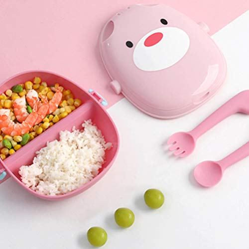 Toyvian Conjunto de Talheres de Bebê de Prato Dividido para Crianças Conjunto Lancheira de Bebê Garf