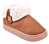 OZABI PANTOUFLE Bottine Intérieure Femme Fourrée - MD9699 CAMEL- 36/37