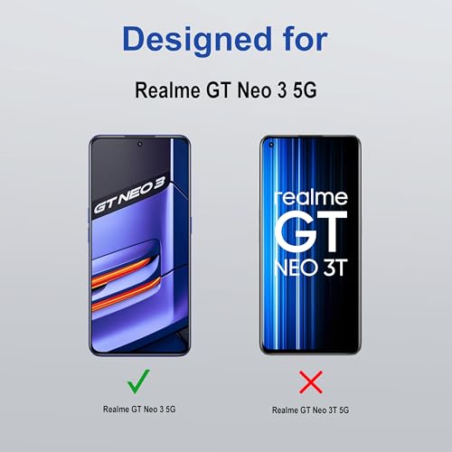 Image of ZAP CASE HD Plus Tempered Glass Screen Protector Compatible For Realme GT Neo 3 5G (Black) Edge To Edge Coverage With Easy Installation Kit