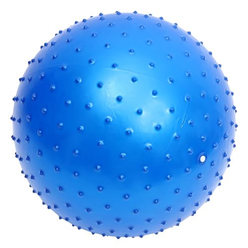 Ballon de yoga antidérapant en PVC bleu avec surface massante
