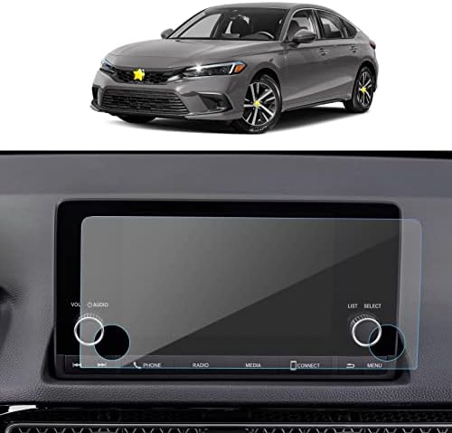 SKTU for 2022 2023 2024 Honda Civic Screen Protector Foils 2024 Civic Navigation Display Civic 2022 2023 2024 Screen Protector 9H Hardness Anti-Explosion & Scratch HD Clear 2022 2023 2024 Civic Accessories GPS LCD Touch Protective Film (7In Glass)