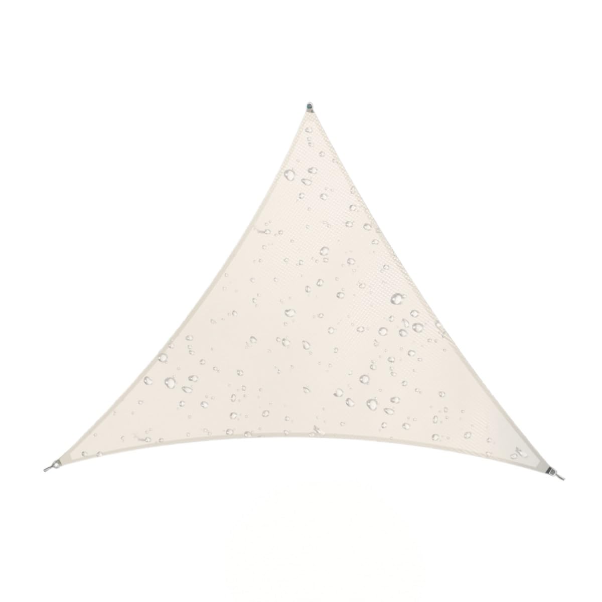 Vela Ombra Triangolare Impermeabile 420D Campeggio Giardino Borsa e Corde Antivento(Beige,3.6mx3.6mx3.6m)