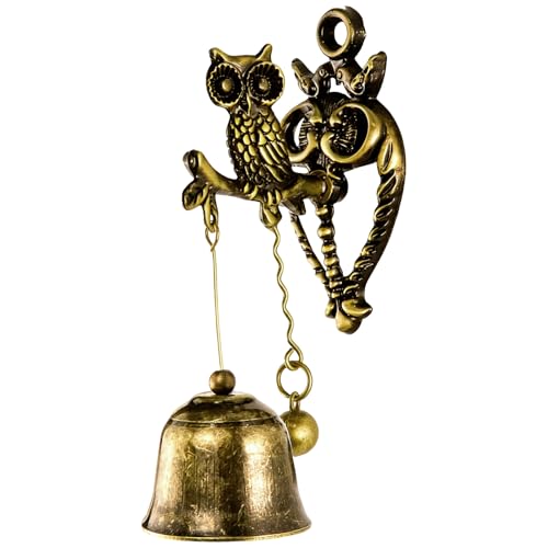 Hikiwin Magnetic Shopkeepers Bell for Door Opening Animal Figure Decorative Doorbell Antique Style Shopkeepers Door Bell Delicate Office Store Entrance Front Porch Door Bell 1 Piece