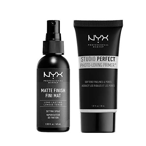 NYX PROFESSIONAL MAKEUP Makeup Setting Spray Matte Finish + Studio Perfect Primer (Clear)