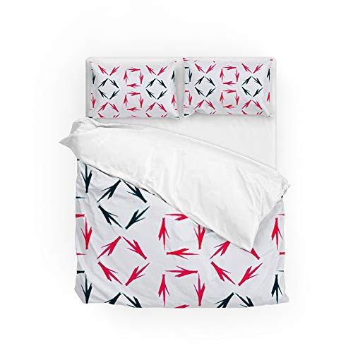 Housse de couette King multicolore avec 2 taies d'oreiller en polyester