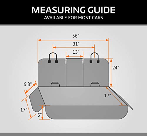Vailge Bench Dog Seat Cover For Back Seat, 100% Waterproof Heavy-Duty & Nonslip Back Seat Cover For Dogs,Washable & Compatible Pet Car Seat Cover For Cars, Trucks & Suvs #TOP6