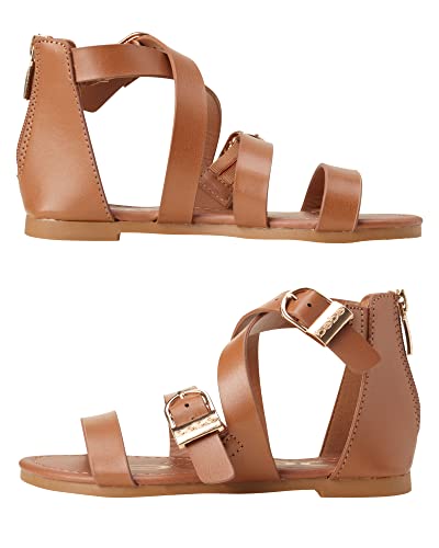 bebe Girls Sandals - Open Toe Summer Easter Strappy Flat Dress Gladiator Sandals with Cushioned Sole3
