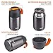 2 Pack Vacuum Insulated Food Jar Hot Food Containers for Lunch School Soup Thermos For Kids,Travel Food Flask Hot Cold (24oz,17oz) (Grey)