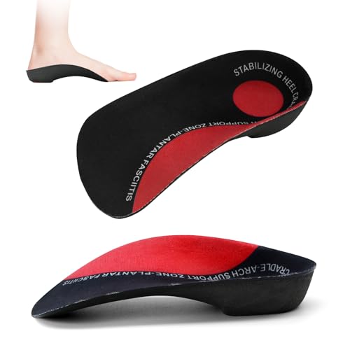 Image of Insoles for Airtag Hidden Holder, Tracker Devise Case for Kids, Comfortable Cushioned Inserts,Green Positioning Pattern Design,Anti-Slip Fit (Red, L(Men 9.5-12/Women 10.5-13))