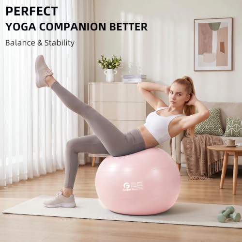 Gruper Exercise Ball, 45cm-75cm Extra Thick Yoga Ball for Working Out by Gruper - Used condition - Image 8