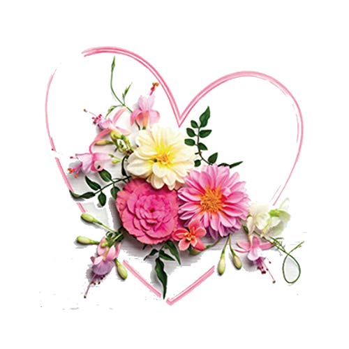 Premium Collection by Jean 20 Stück Servietten Frühling Rose Herz Cover