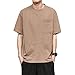Produktbild Nobrand Herren kurzärmliges Sommer-T-Shirt, einfarbig, lose Halbarmel, koreanischer Trend, dünnes Oberteil, halblange Ärmel Gr. S, Kaffeebraun
