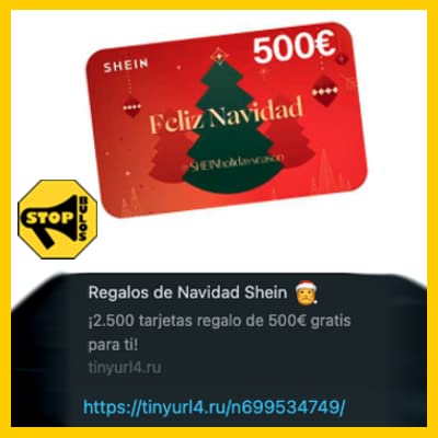 Shein regala por navidad tarjetas de 500&euro;.