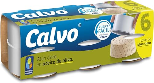 Calvo Atún Claro en Aceite de Oliva Pack6 x 65g (Paquete de 5)