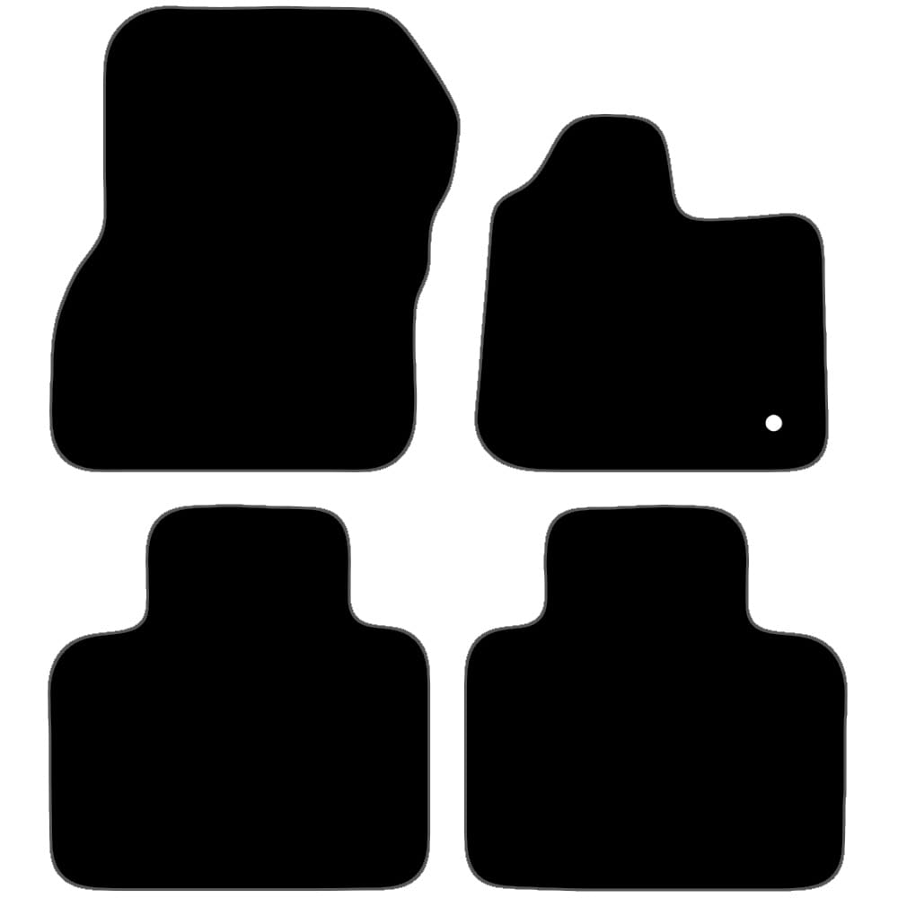 Carsio Carpet Car Mats For Renault Zoe 2012> Onwards Tailored Fit Floor Mat Set Complete Accessory Black Custom Fitted - All Weather, Anti-Slip Backing & Grey Trim