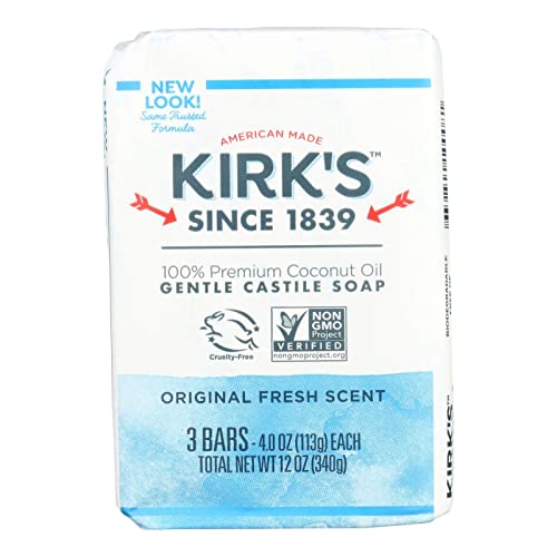 Kirk's Natural Castile Soap Original - 4 oz Each, 3 ct