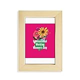 COMP Día Internacional de la Mujer trabajadora Escritorio de Madera Arte Pintura 5x7 pies Marco de Foto