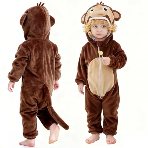 SingingWang Pijamas de Animales para Niños, Pijama Entero, Disfraz de Animales, Pijamas para Niños, Pijama Niña, Onesie con Capucha Animal Suave y Esponjoso para Fiestas, Carnaval, Navidad, Cumpleaños