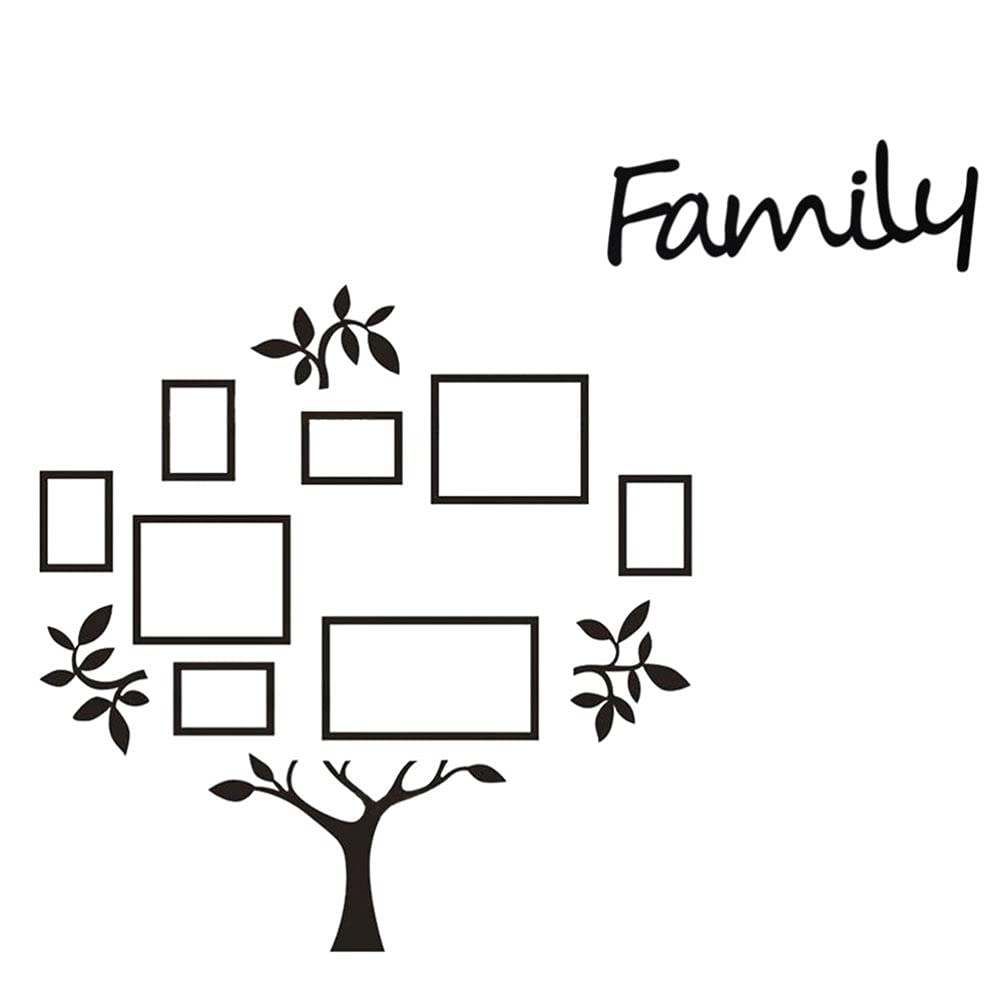 Family Tree Sticker Home Decor Fall Decor s Photo Frames Family Tree Wall Decal DIY Photo Gallery Frame Decor Sticker Home Art Decoration Black L Home Decor Fall Decor