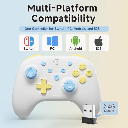 Image of Aolion gaming ROCOCO Cute Pastel Wireless Controller for Switch and PC