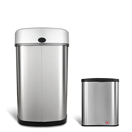 Combo de Canecas de Basura Oval y Rectangular con Sensor Automático miniatura 3