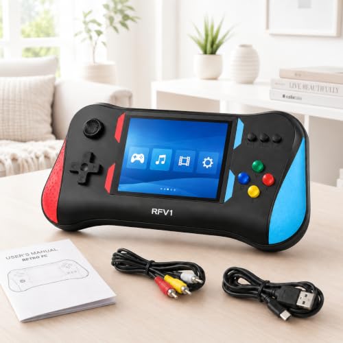 Image of Super X7M Game Box Handheld Retro Gaming Console with 500 Built-in Classic Games, 3.5 Inch Colour Screen, Rechargeable Battery, TV Output, Portable Video Game Player for Kids & Adults
