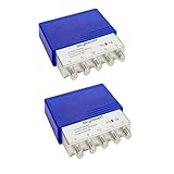 SkyRevolt 2X DiSEqC Schalter 4/1 Umschalter 2.0 mit Wetterschutzgehäuse DVB-S/DVB-S2 Sat Digital FullHD und HDTV