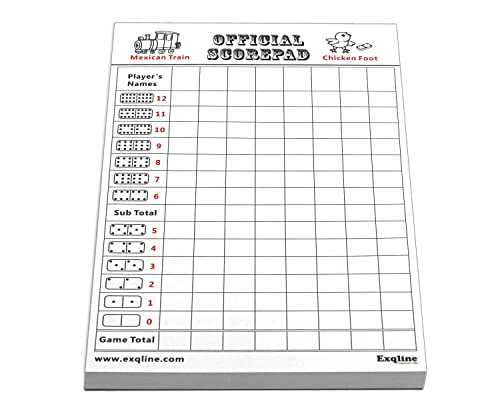Exqline Mexican Train Score Pads 8.3x5.5 pulg. 70 hojas miniatura 6
