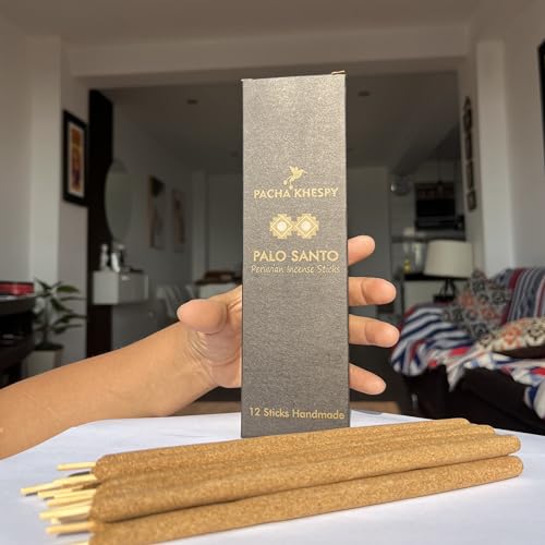 Pachakhespy PK12INCEN Palo Santo Incense Sticks - 12 Pack Hand Rolled, Natural Peruvian Holy Wood, Eco-Friendly thumb #6