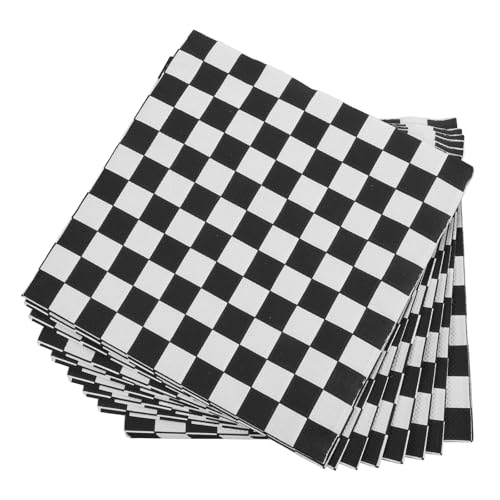 Servilletas de papel de textura suave y alta absorción estética clásica a cuadros paquete de 100