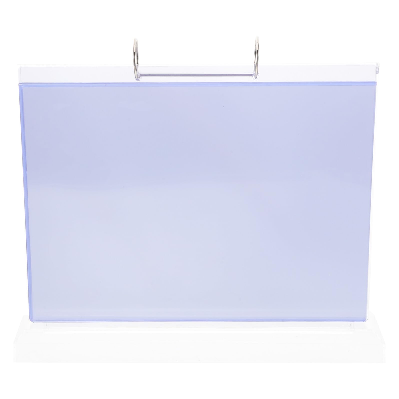 Holibanna Expositor de Menús Horizontal Transparente A6 6 Fundas Desmontables para Sobremesa Base Estable y Diseño Abatible para Restaurantes y Negocios