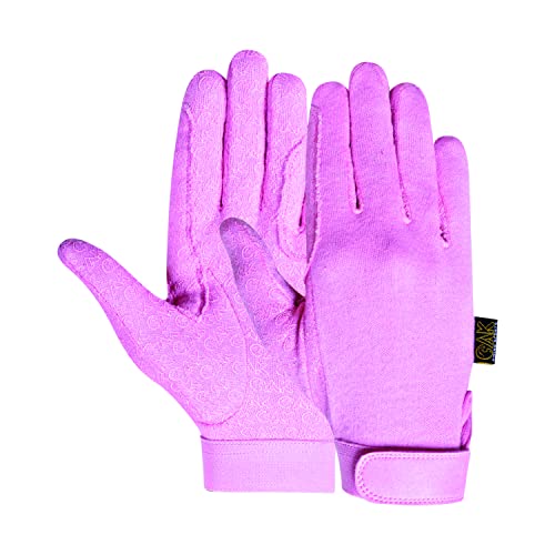 AK Cotton Grip Guantes de equitación AKRS-8485 (Pink, XS)
