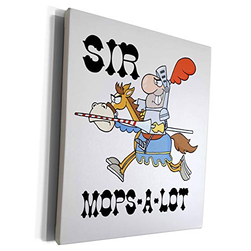 3dRose Dooni Designs - Funny Sir Knight Designs - Funny Knight Sir Mops A Lot - Museum Grade Canvas Wrap (cw_203533_1)