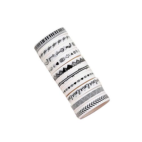 10 Rolls Washi Tape Set Fitas Adesivas Decorativas Fita De Papel para Bullet Journals DIY Scrapbooki
