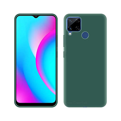Image of Case Creation Luxurious OG Series for Realme Narzo 20 Case Cover,Anti-Dirty Slim Case Frosted Matte Cute Candy TPU Raised Bezel (Splash of Color) Back Cover for Realme Narzo 20 -Lake Green
