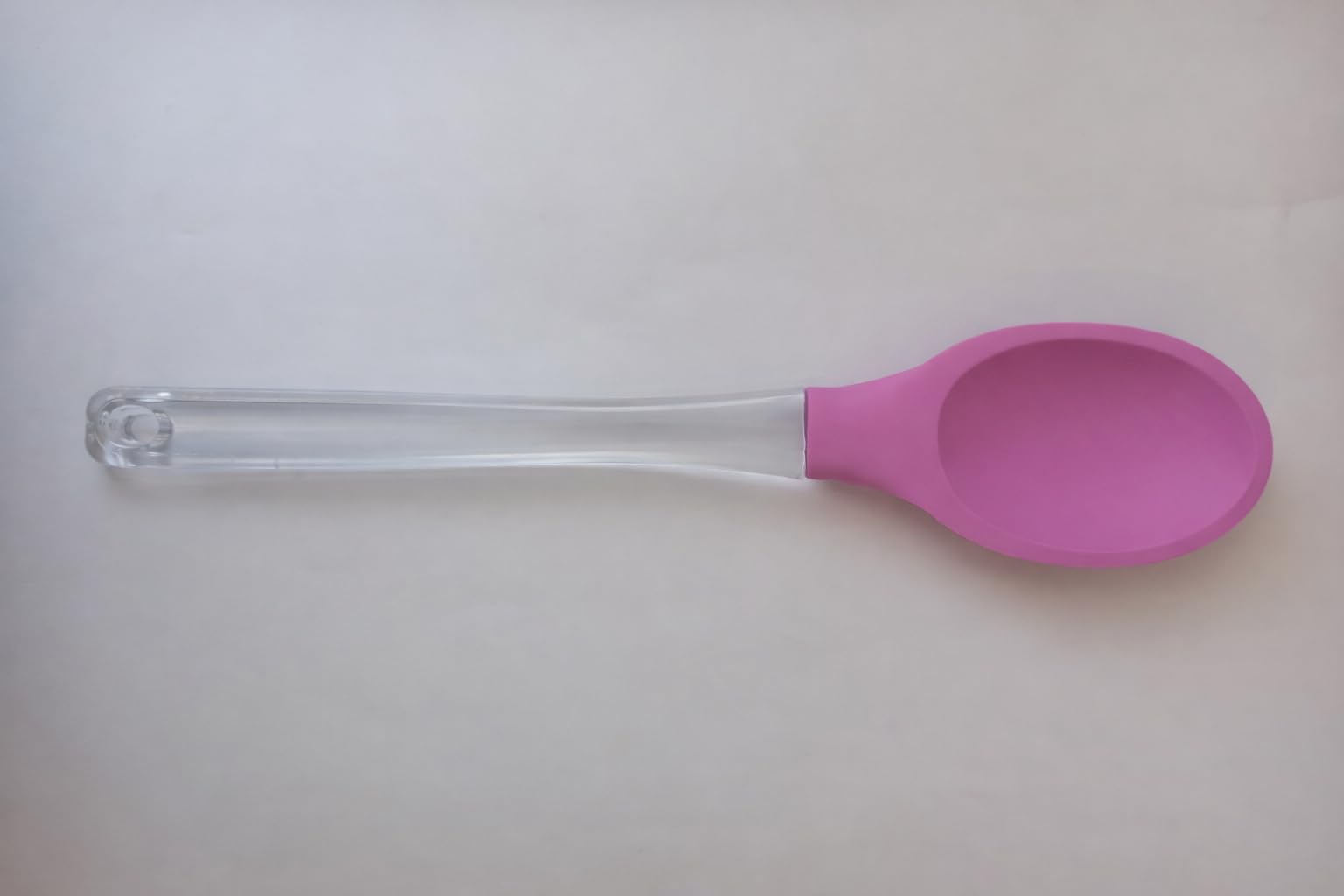 Silikon Kaşık, Mutfak Kullanımı İçin Şeffaf Saplı, Isıya Dayanıklı, Askılı Tasarım (1, Lila)