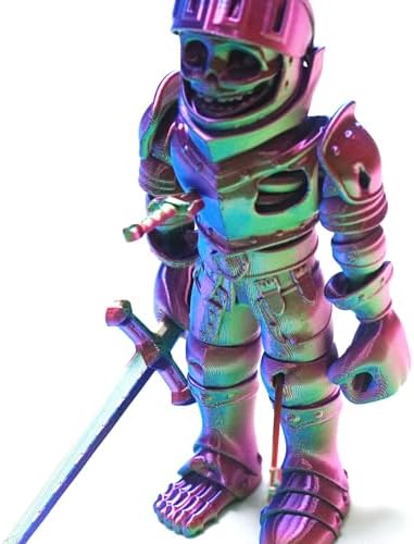 3D Printed Model Skull Warrior,Flexible Skeleton Man Statue,Joint Mobility,Home Office Decor,Interesting Toys for Autism/ADHD,Festival Gifts,Fidget Toys, Executive Desk Animals Toy