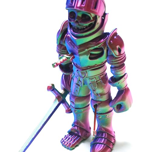 3D Printed Model Skull Warrior,Flexible Skeleton Man Statue,Joint Mobility,Home Office Decor,Interesting Toys for Autism/ADHD,Festival Gifts,Fidget Toys, Executive Desk Animals Toy (GB)