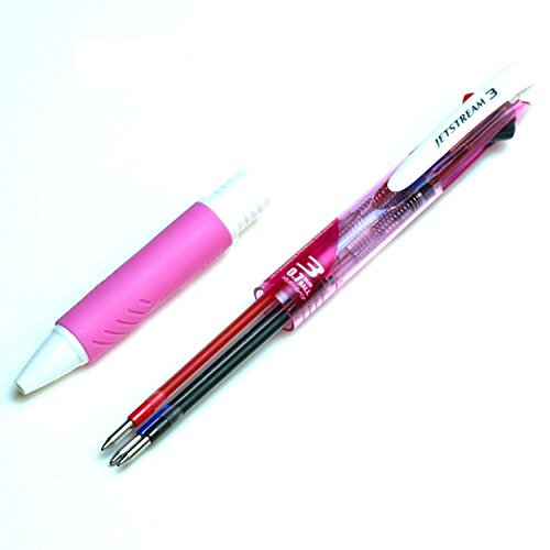 Uni Ballpoint Pen Jetstream 3 Color Black, Red, Blue Ink 0.7Mm, Pink (Sxe340007.13) #TOP2